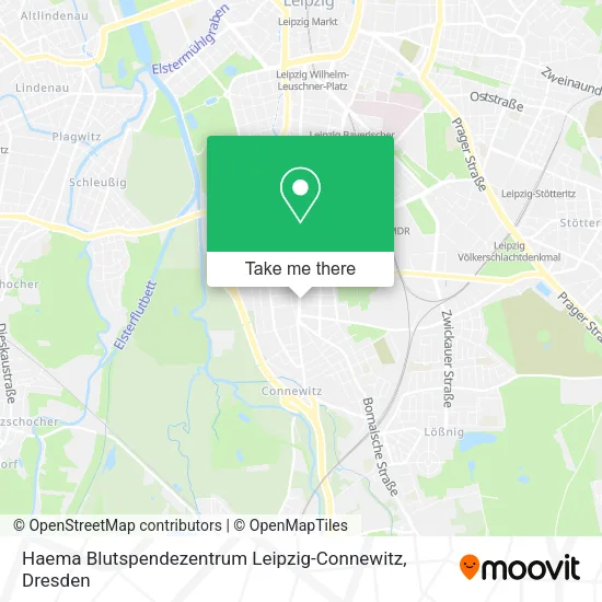 Карта Haema Blutspendezentrum Leipzig-Connewitz
