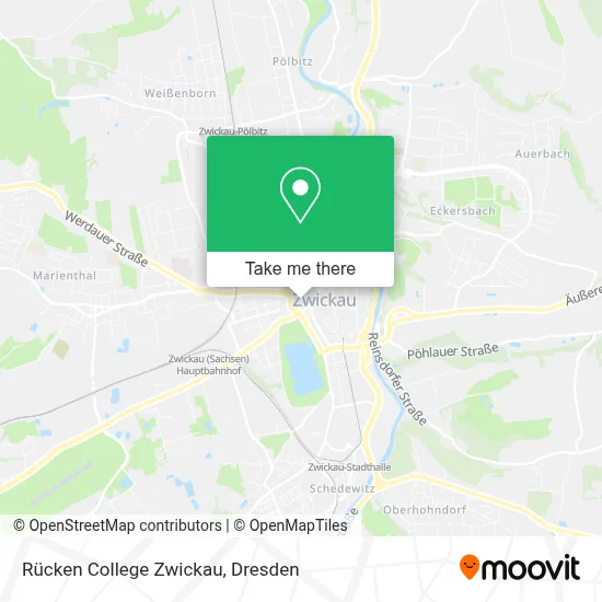 Rücken College Zwickau map