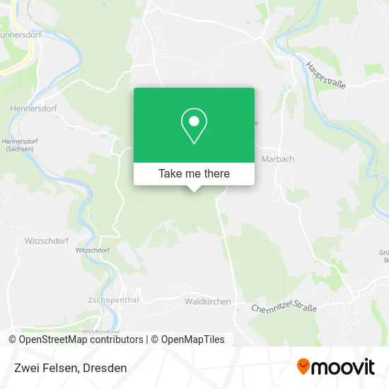 Карта Zwei Felsen