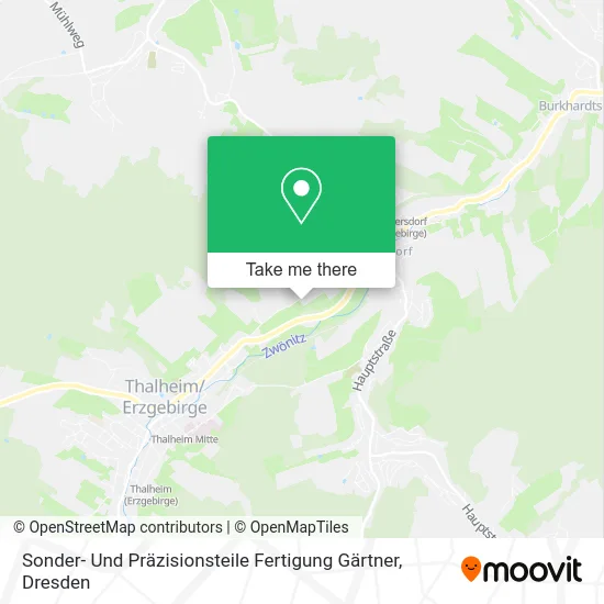 Карта Sonder- Und Präzisionsteile Fertigung Gärtner