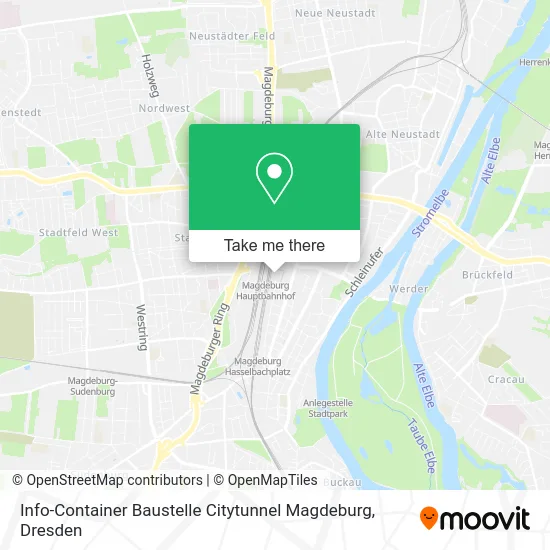 Карта Info-Container Baustelle Citytunnel Magdeburg