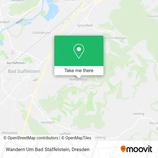 Карта Wandern Um Bad Staffelstein