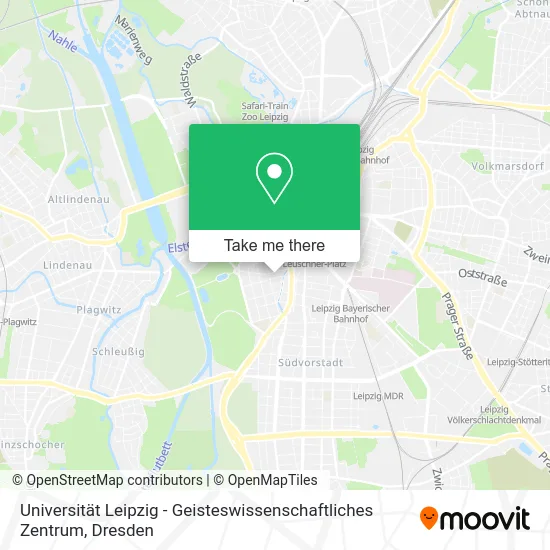 Карта Universität Leipzig - Geisteswissenschaftliches Zentrum