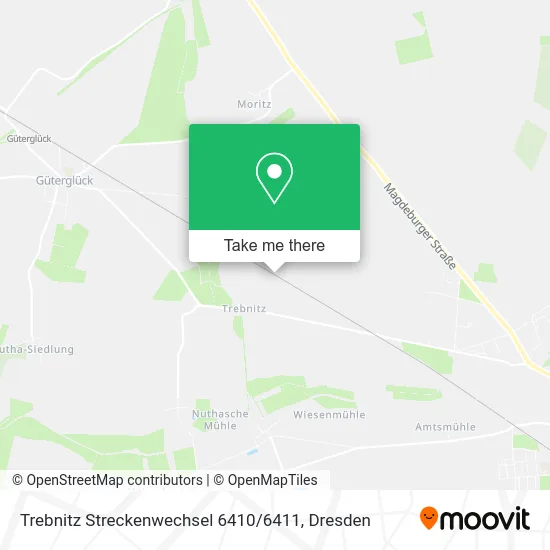 Карта Trebnitz Streckenwechsel 6410 / 6411