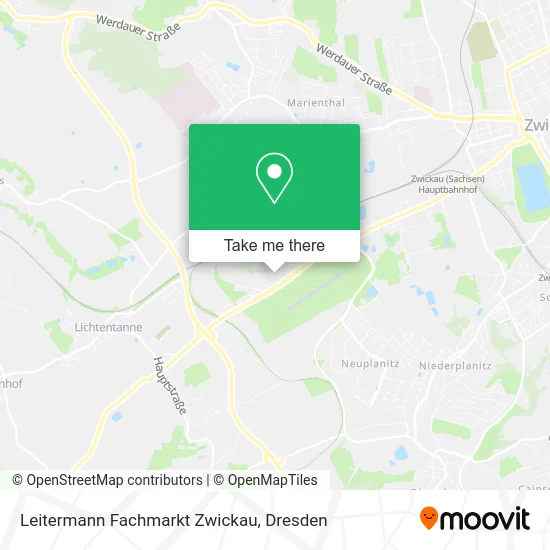 Карта Leitermann Fachmarkt Zwickau