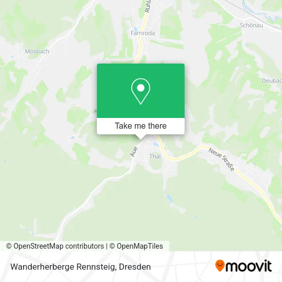 Карта Wanderherberge Rennsteig