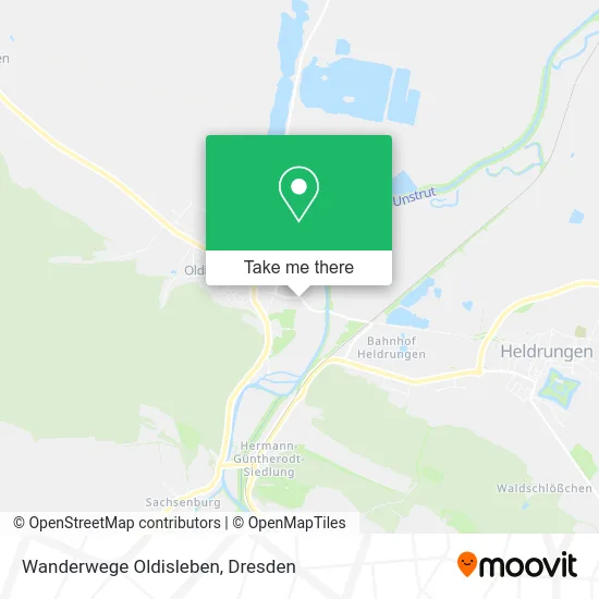Карта Wanderwege Oldisleben