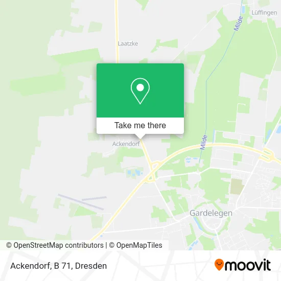 Карта Ackendorf, B 71