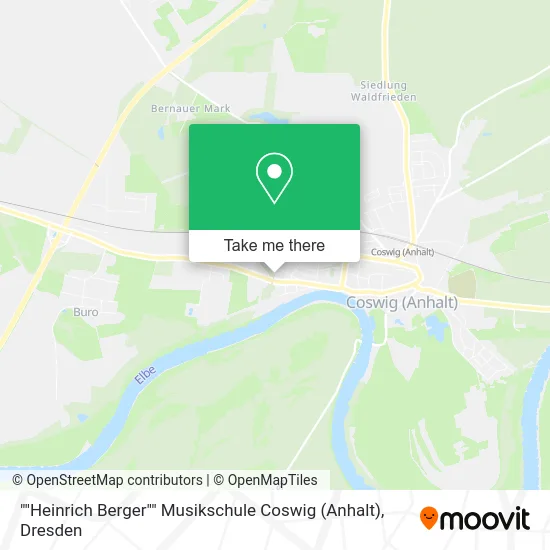 Карта ""Heinrich Berger"" Musikschule Coswig (Anhalt)