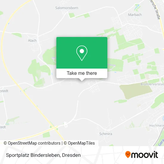 Карта Sportplatz Bindersleben