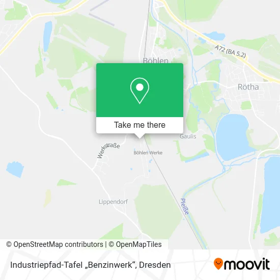 Карта Industriepfad-Tafel „Benzinwerk“