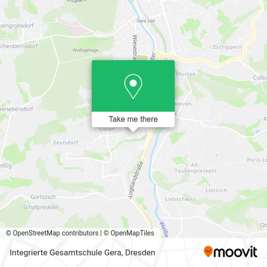 Карта Integrierte Gesamtschule Gera