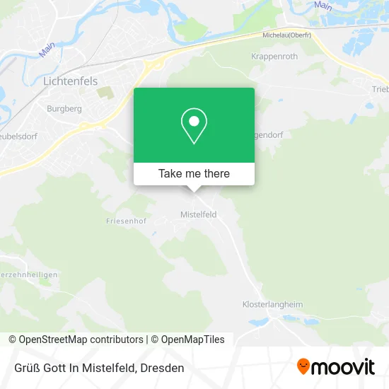 Карта Grüß Gott In Mistelfeld
