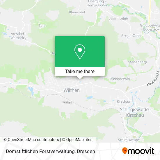 Карта Domstiftlichen Forstverwaltung