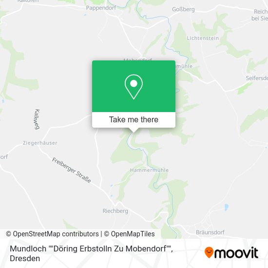 Карта Mundloch ""Döring Erbstolln Zu Mobendorf""
