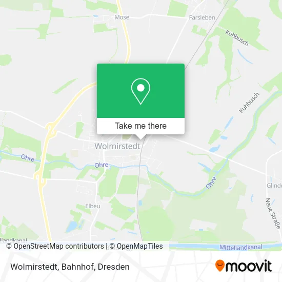 Карта Wolmirstedt, Bahnhof