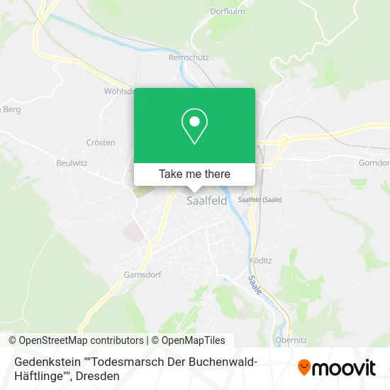 Карта Gedenkstein ""Todesmarsch Der Buchenwald-Häftlinge""