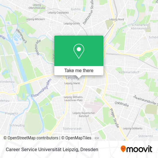 Карта Career Service Universität Leipzig