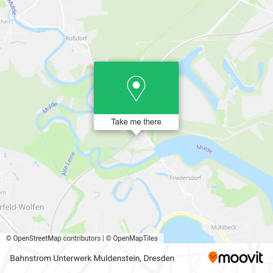 Карта Bahnstrom Unterwerk Muldenstein