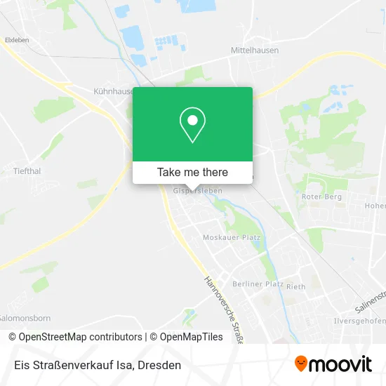 Карта Eis Straßenverkauf Isa