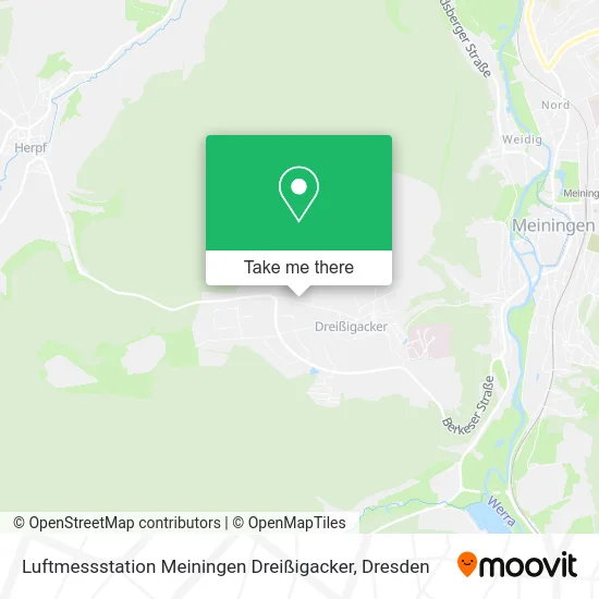 Карта Luftmessstation Meiningen Dreißigacker