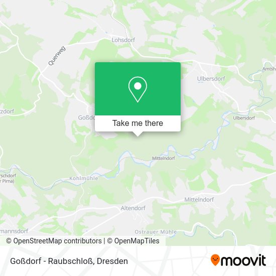 Карта Goßdorf - Raubschloß