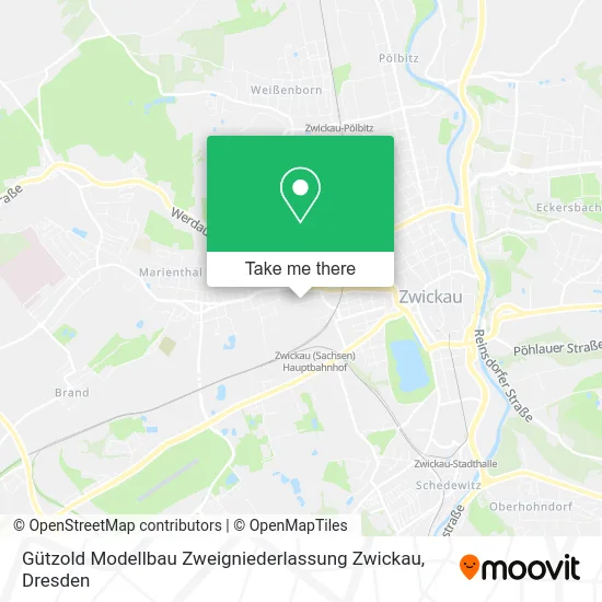 Карта Gützold Modellbau Zweigniederlassung Zwickau