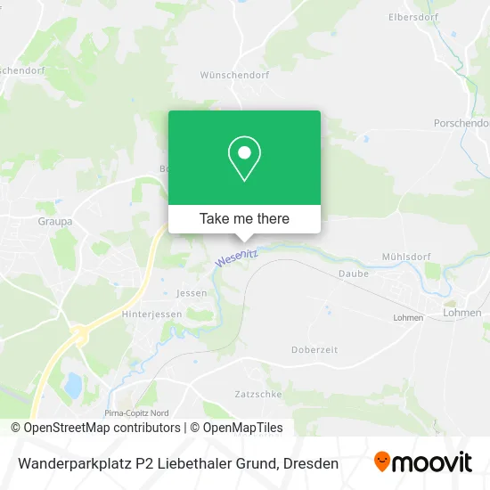 Карта Wanderparkplatz P2 Liebethaler Grund
