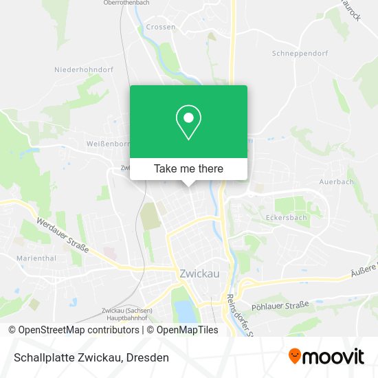 Карта Schallplatte Zwickau