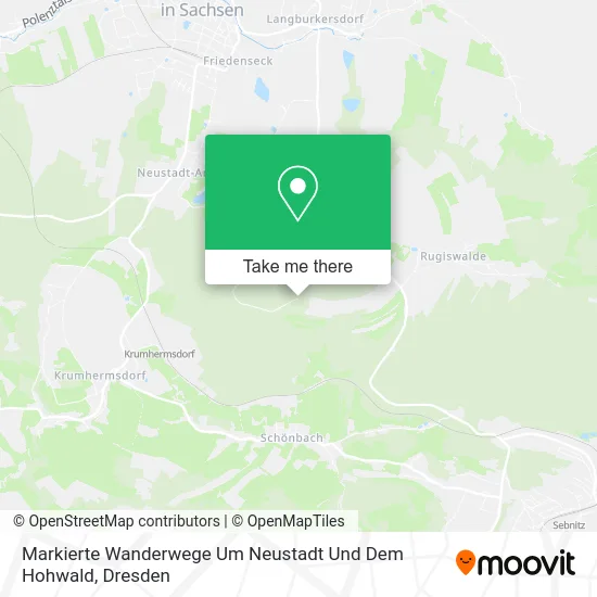 Карта Markierte Wanderwege Um Neustadt Und Dem Hohwald