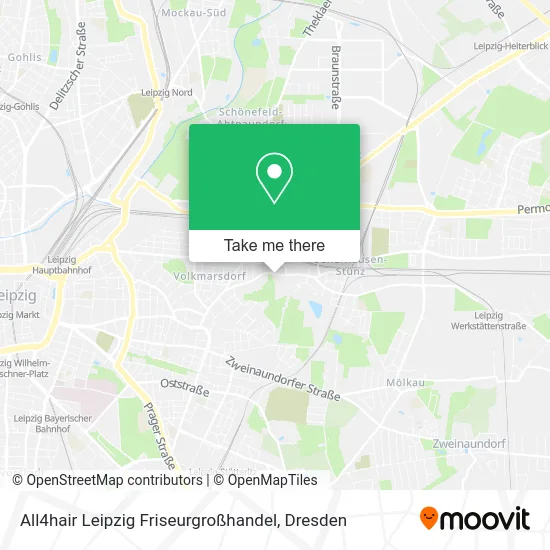 Карта All4hair Leipzig Friseurgroßhandel