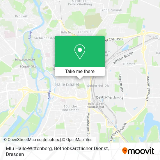 Карта Mlu Halle-Wittenberg, Betriebsärztlicher Dienst