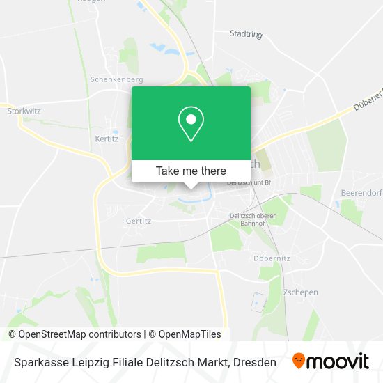 Карта Sparkasse Leipzig Filiale Delitzsch Markt