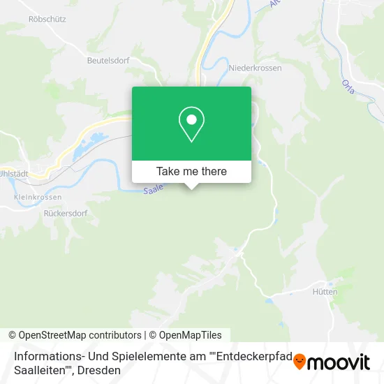 Карта Informations- Und Spielelemente am ""Entdeckerpfad Saalleiten""