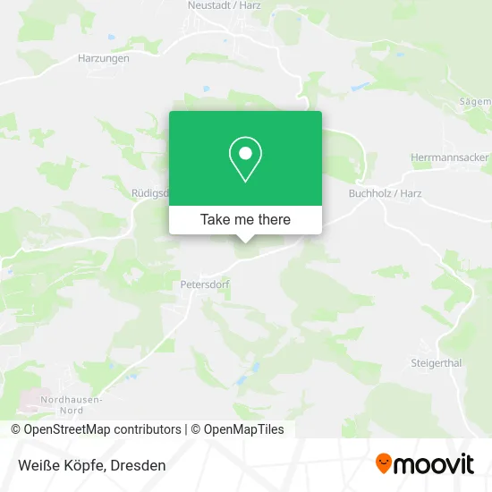 Карта Weiße Köpfe