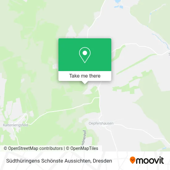 Карта Südthüringens Schönste Aussichten
