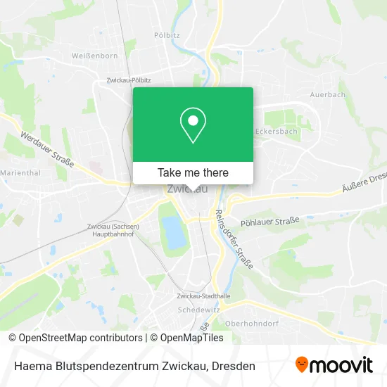 Карта Haema Blutspendezentrum Zwickau