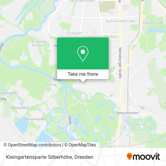 Карта Kleingartensparte Silberhöhe