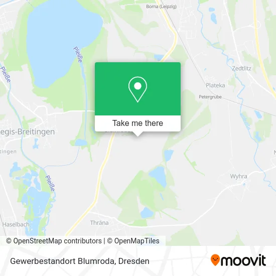 Карта Gewerbestandort Blumroda