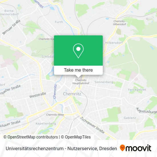Карта Universitätsrechenzentrum - Nutzerservice
