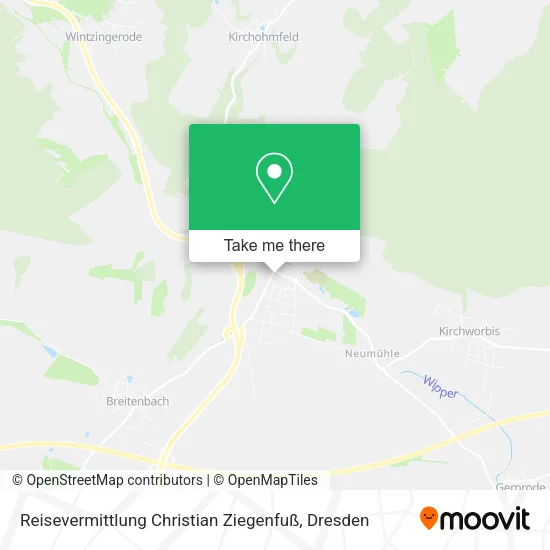 Карта Reisevermittlung Christian Ziegenfuß