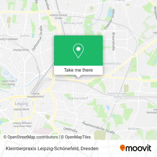 Карта Kleintierpraxis Leipzig-Schönefeld