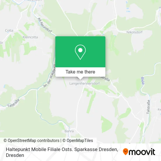 Карта Haltepunkt Mobile Filiale Osts. Sparkasse Dresden