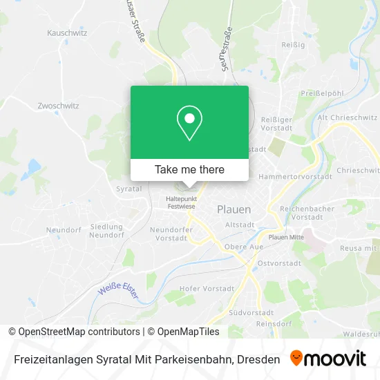 Карта Freizeitanlagen Syratal Mit Parkeisenbahn