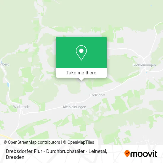 Карта Drebsdorfer Flur - Durchbruchstäler - Leinetal