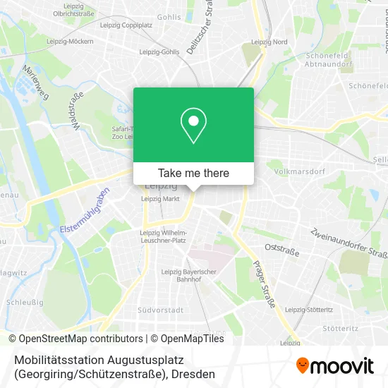 Карта Mobilitätsstation Augustusplatz (Georgiring / Schützenstraße)
