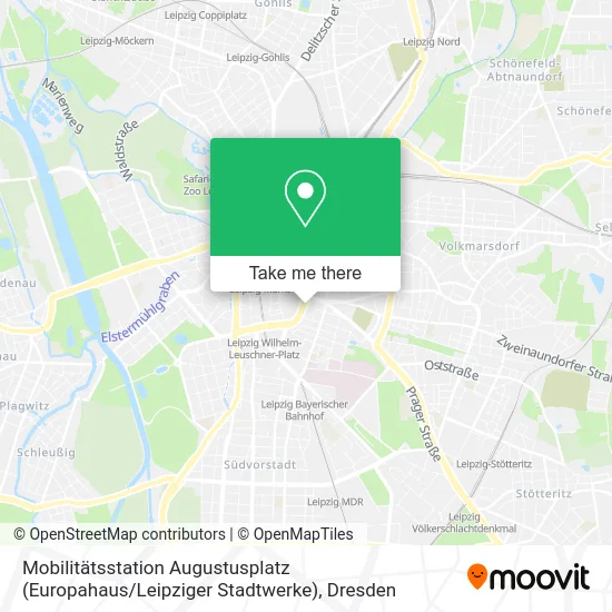 Карта Mobilitätsstation Augustusplatz (Europahaus / Leipziger Stadtwerke)