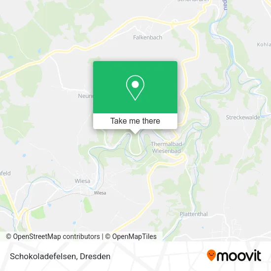 Карта Schokoladefelsen
