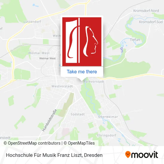 Карта Hochschule Für Musik Franz Liszt