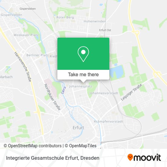 Карта Integrierte Gesamtschule Erfurt